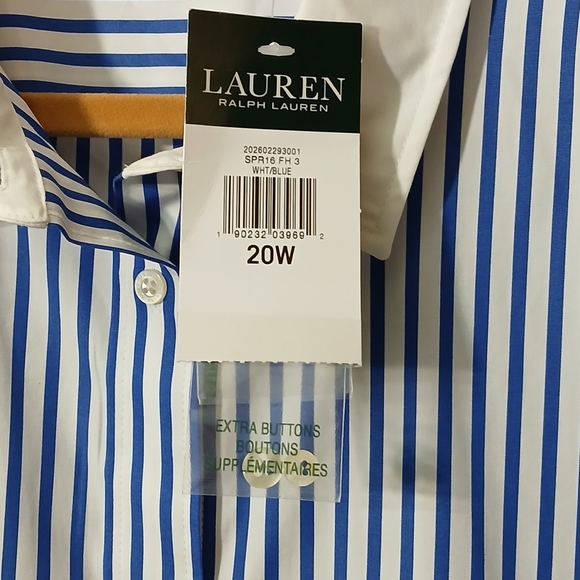 Lauren Ralph Lauren Striped Button Down Shirt NWT - Picture 6 of 9